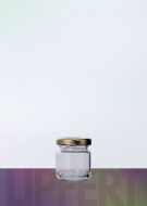 53 ml Portionsglas 50 ml Weithalsglas 43TO wei� 60g Honig