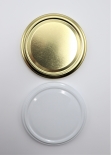 82 TO Deckel 82mm PVC-FREI gold u. wei - 10 Stckweise