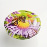 82 TO Deckel Twist Off Verschlu 82mm Blte mit Biene grn Karto